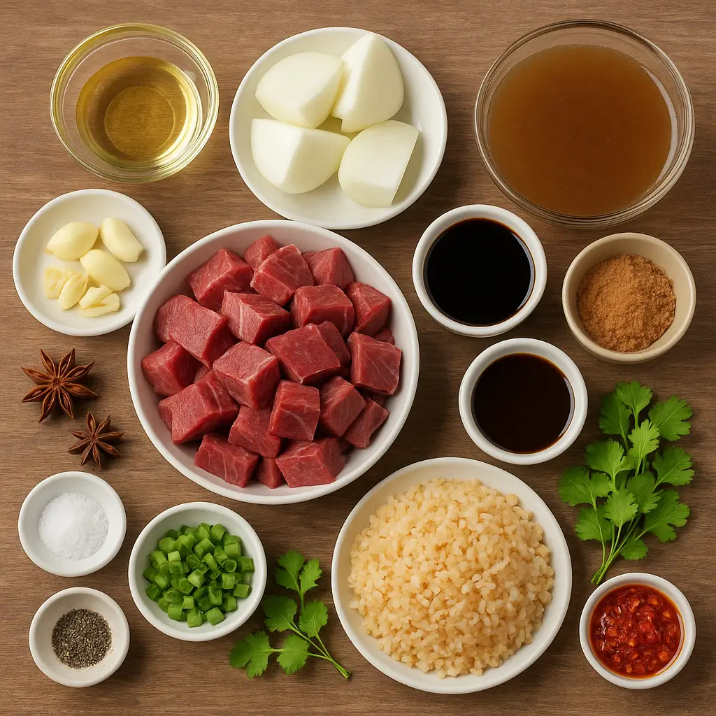 Beef Pares Recipe ingridients