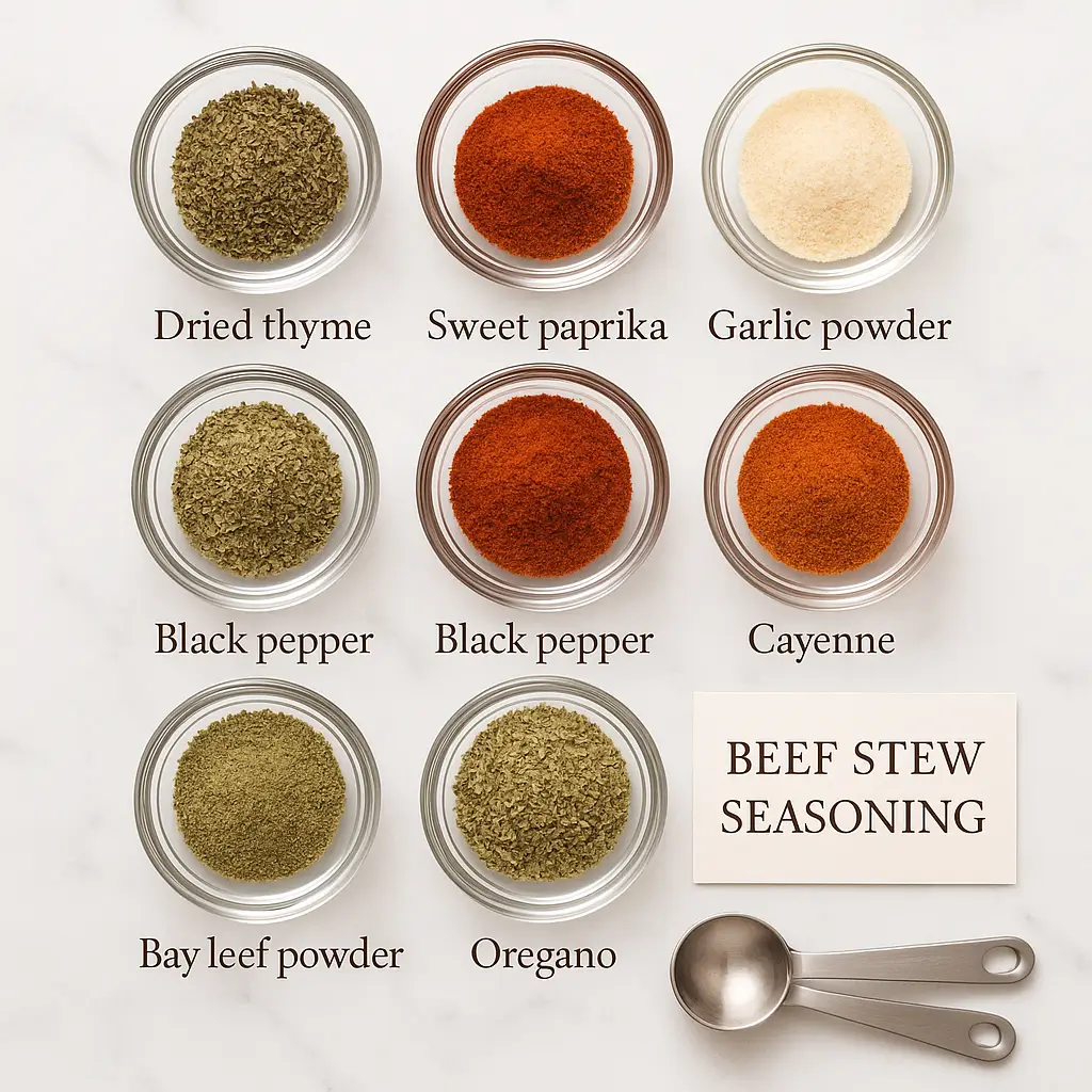 beef stew seasoning recipe ingridients