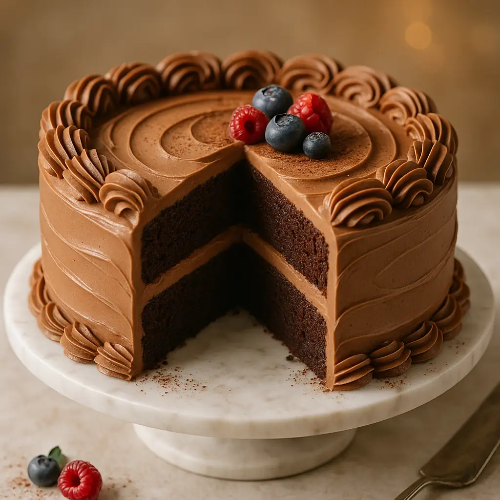 chocolate cake with cream cheese frosting