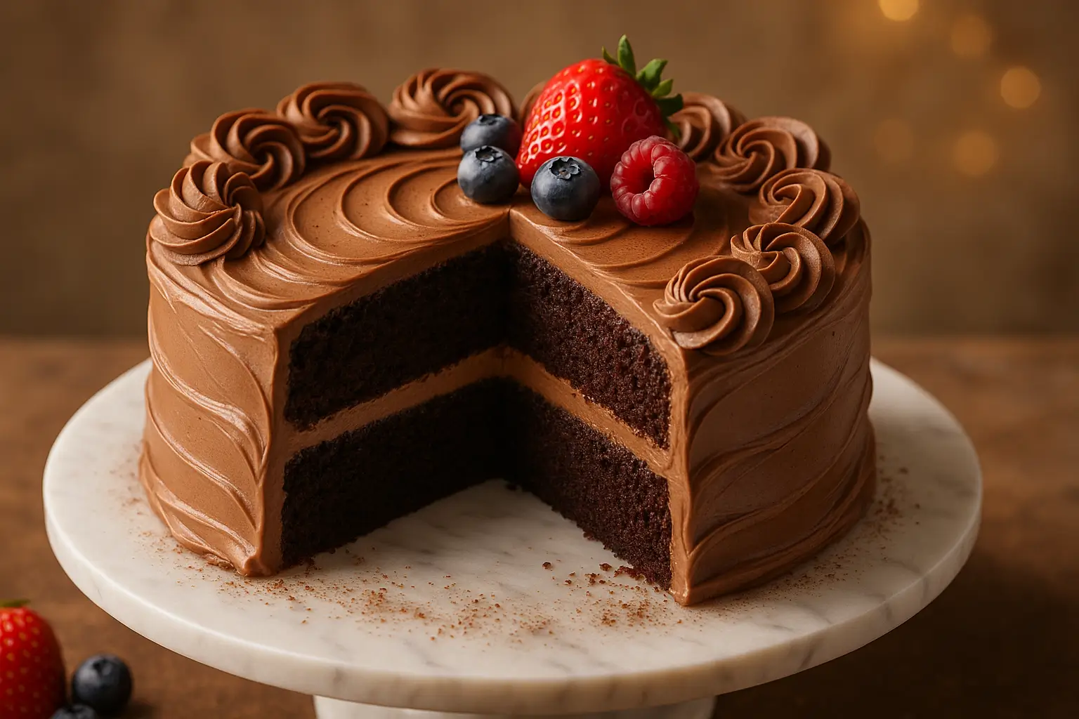 chocolate cake with cream cheese frosting